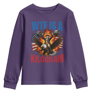 WTF Is A Kilogram Youth Sweatshirt Funny George Washington 4th of July Gym Workout