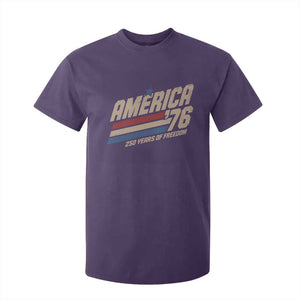 250th Anniversary USA America 76 T Shirt For Kid 250 Years Of Freedom 1776 2026 Retro TS11 Purple Print Your Wear