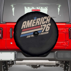 250th Anniversary USA America 76 Spare Tire Cover 250 Years Of Freedom 1776 2026 Retro TS11 Black Print Your Wear