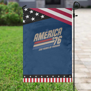 250th Anniversary USA America 76 Patriotic Garden Flag 250 Years Of Freedom 1776 2026 Retro TS11 Classic Blue Black Print Your Wear