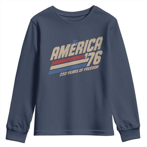 250th Anniversary USA America 76 Youth Sweatshirt 250 Years Of Freedom 1776 2026 Retro