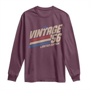70th Birthday Long Sleeve Shirt Vintage 1956 70 Years Old Birthday USA Stripes