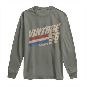 70th Birthday Long Sleeve Shirt Vintage 1956 70 Years Old Birthday USA Stripes