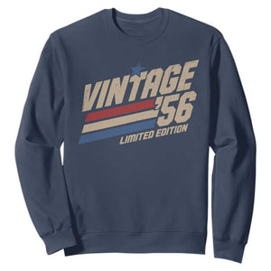 70th Birthday Sweatshirt Vintage 1956 70 Years Old Birthday USA Stripes TS11 Navy Print Your Wear