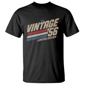70th Birthday T Shirt Vintage 1956 70 Years Old Birthday USA Stripes TS11 Black Print Your Wear