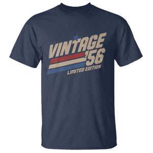 70th Birthday T Shirt Vintage 1956 70 Years Old Birthday USA Stripes TS11 Navy Print Your Wear