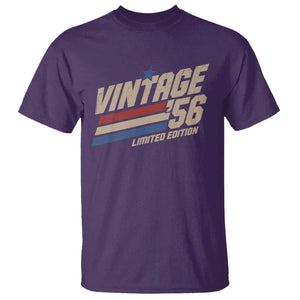 70th Birthday T Shirt Vintage 1956 70 Years Old Birthday USA Stripes TS11 Purple Print Your Wear