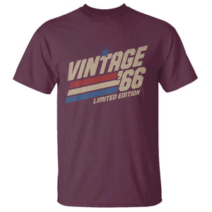 60th Birthday T Shirt Vintage 1966 60 Years Old Birthday USA Stripes