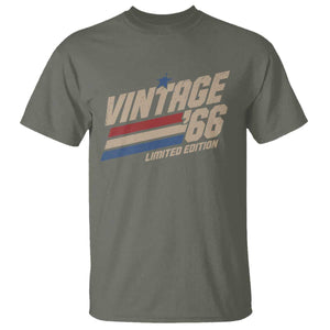 60th Birthday T Shirt Vintage 1966 60 Years Old Birthday USA Stripes