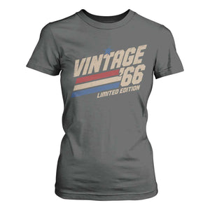 60th Birthday T Shirt For Women Vintage 1966 60 Years Old Birthday USA Stripes