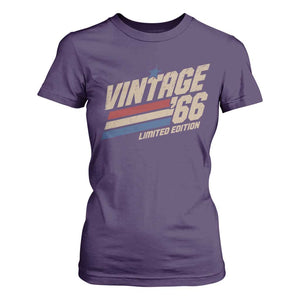 60th Birthday T Shirt For Women Vintage 1966 60 Years Old Birthday USA Stripes