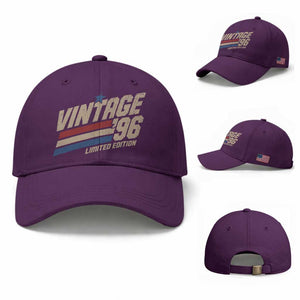 30th Birthday Baseball Cap Vintage 1996 30 Years Old Birthday USA Stripes