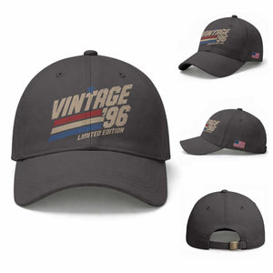 30th Birthday Baseball Cap Vintage 1996 30 Years Old Birthday USA Stripes