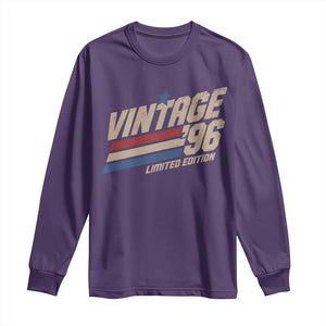 30th Birthday Long Sleeve Shirt Vintage 1996 30 Years Old Birthday USA Stripes TS11 Purple Print Your Wear