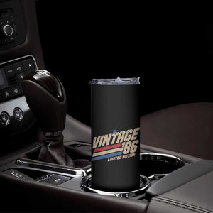 40th Birthday Skinny Tumbler Vintage 1986 40 Years Old Birthday USA Stripes TS11 Print Your Wear