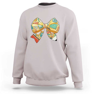 Funny Back To School Sweatshirt Cute Coquettes School Supplies Bow First Day TS11 Ice Gray Print Your Wear