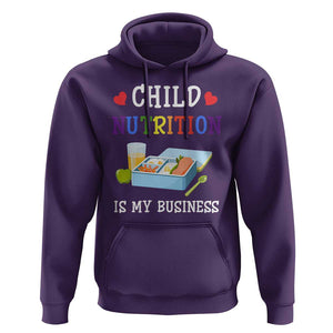 Lunch Lady Hoodie Child Nutrition Is My Business School Cafeteria TS11 Purple Print Your Wear