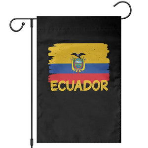 Ecuadorian Heritage Brushstroke Ecuador Flag Graphic Garden Flag