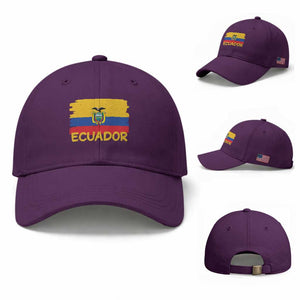 Ecuadorian Heritage Brushstroke Ecuador Flag Graphic Baseball Cap