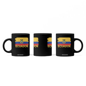 Ecuadorian Heritage Brushstroke Ecuador Flag Graphic Coffee Mug