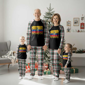 Ecuadorian Heritage Brushstroke Ecuador Flag Graphic Plaid Pajama Set