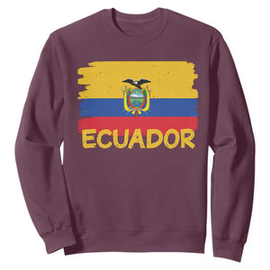 Ecuadorian Heritage Brushstroke Ecuador Flag Graphic Sweatshirt