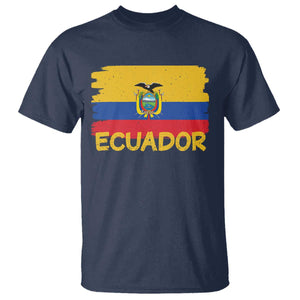 Ecuadorian Heritage Brushstroke Ecuador Flag Graphic T Shirt