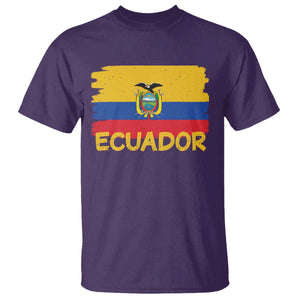 Ecuadorian Heritage Brushstroke Ecuador Flag Graphic T Shirt