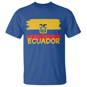 Ecuadorian Heritage Brushstroke Ecuador Flag Graphic T Shirt