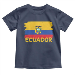 Ecuadorian Heritage Brushstroke Ecuador Flag Graphic Toddler T Shirt