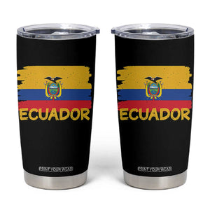 Ecuadorian Heritage Brushstroke Ecuador Flag Graphic Tumbler Cup