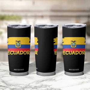 Ecuadorian Heritage Brushstroke Ecuador Flag Graphic Tumbler Cup