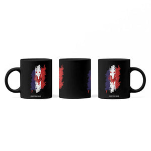 France Gallic Rooster Football Two Stars Brushstroke French Flag Graphic Coffee Mug