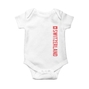 Switzerland Heritage Vintage Swiss Flag Schweiz Baby Onesie