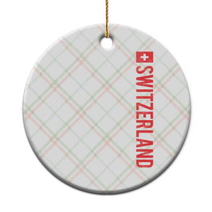 Switzerland Heritage Vintage Swiss Flag Schweiz Ceramic Ornament