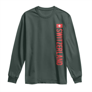 Switzerland Heritage Vintage Swiss Flag Schweiz Long Sleeve Shirt