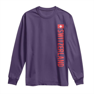 Switzerland Heritage Vintage Swiss Flag Schweiz Long Sleeve Shirt