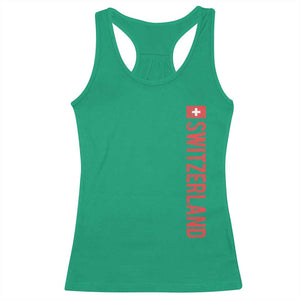 Switzerland Heritage Vintage Swiss Flag Schweiz Racerback Tank Top