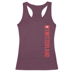 Switzerland Heritage Vintage Swiss Flag Schweiz Racerback Tank Top
