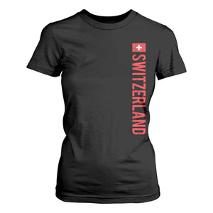 Switzerland Heritage Vintage Swiss Flag Schweiz T Shirt For Women