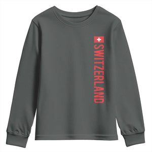 Switzerland Heritage Vintage Swiss Flag Schweiz Youth Sweatshirt