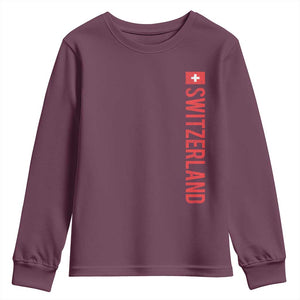 Switzerland Heritage Vintage Swiss Flag Schweiz Youth Sweatshirt