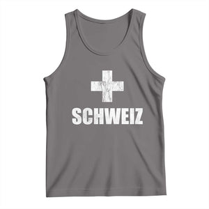 Schweiz Swiss German Vintage Cross Flag Switzerland Roots Tank Top
