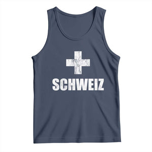 Schweiz Swiss German Vintage Cross Flag Switzerland Roots Tank Top