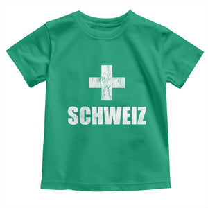 Schweiz Swiss German Vintage Cross Flag Switzerland Roots Toddler T Shirt