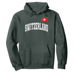 Switzerland Sports Throwback Design Hoodie Vintage Swiss Flag Soccer Jersey Style