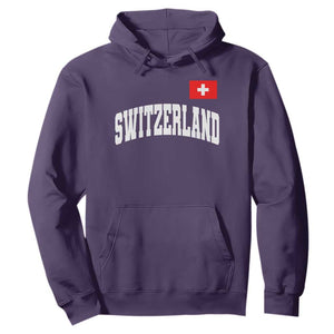 Switzerland Sports Throwback Design Hoodie Vintage Swiss Flag Soccer Jersey Style