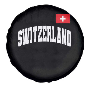 Switzerland Sports Throwback Design Spare Tire Cover Vintage Swiss Flag Soccer Jersey Style