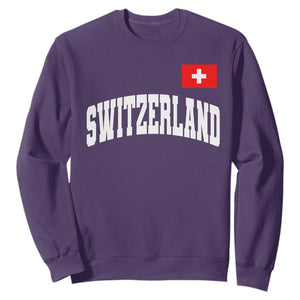 Switzerland Sports Throwback Design Sweatshirt Vintage Swiss Flag Soccer Jersey Style