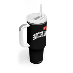 Switzerland Sports Throwback Design Tumbler With Handle Vintage Swiss Flag Soccer Jersey Style